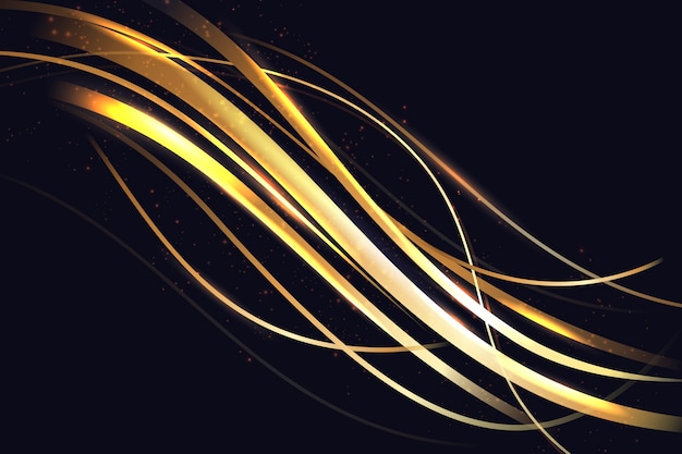 Shiny golden wave background