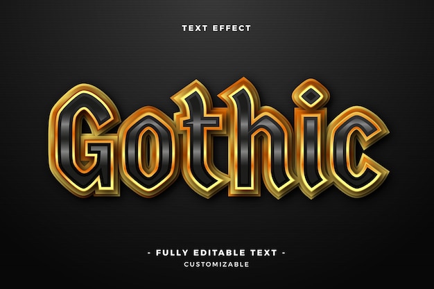 Shiny gothic text effect