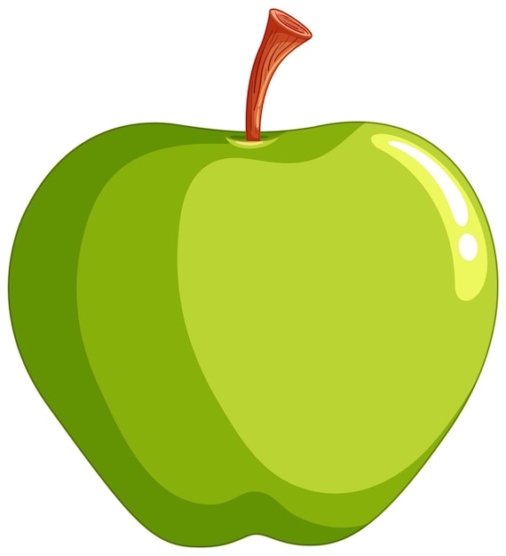 Shiny green apple vector illustration