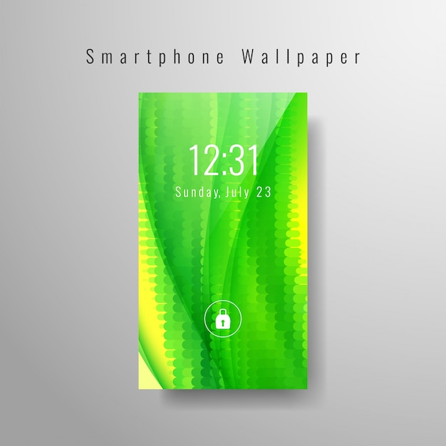 Free vector shiny green smartphone wallpaper