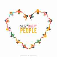 Vettore gratuito shiny happy people