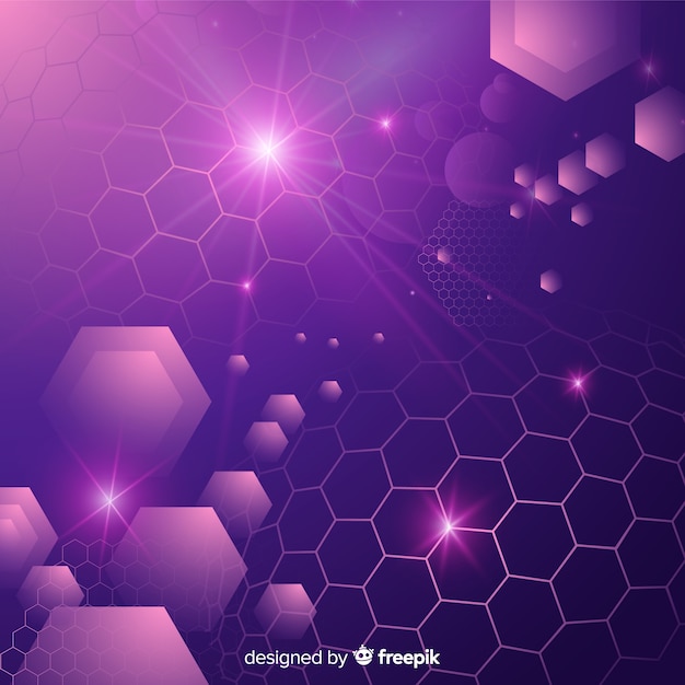 Shiny hexagonal background