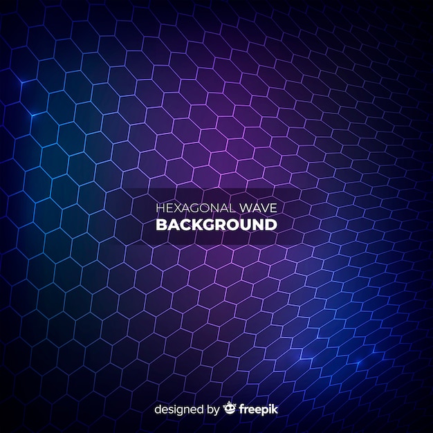 Free vector shiny hexagonal background