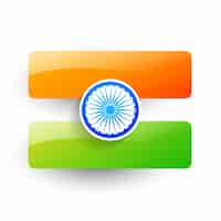 Free vector shiny indian flag design