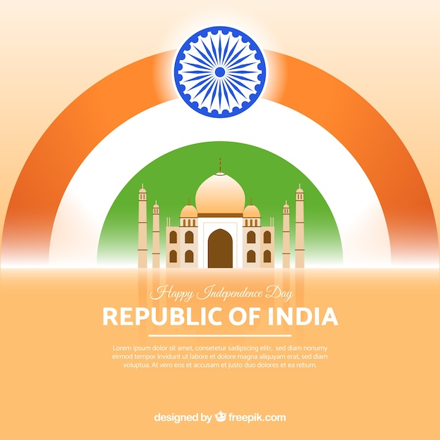 Free vector shiny indian independence day background