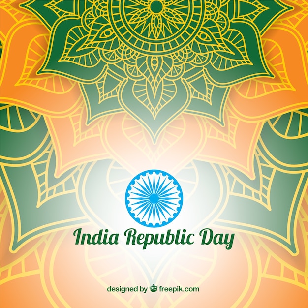 Free vector shiny indian republic day design