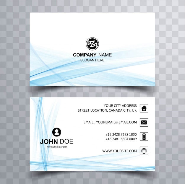 Free vector shiny light blue business card