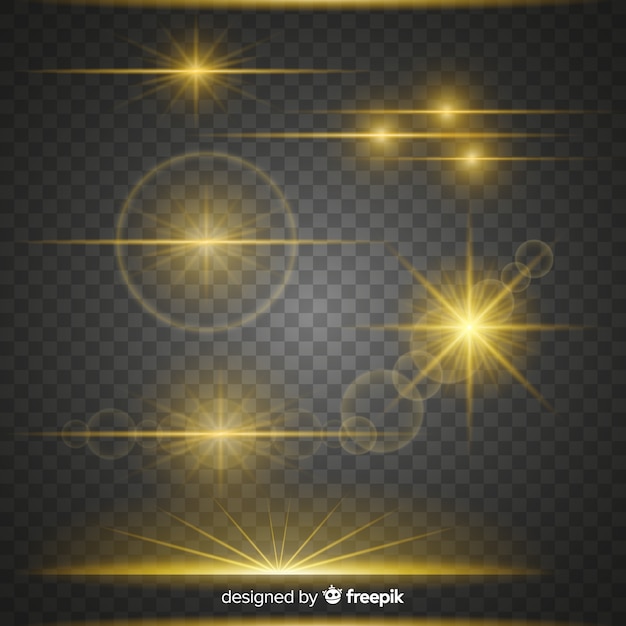 Free vector shiny light effects collection