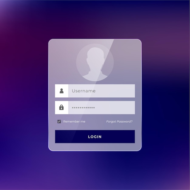 Log In form template set. Sign In with Facebook, Google, Apple. Isolated  login, sign in forms on white background. Website or App account connexion  page with email, passeword. UI vector Illustration. Stock