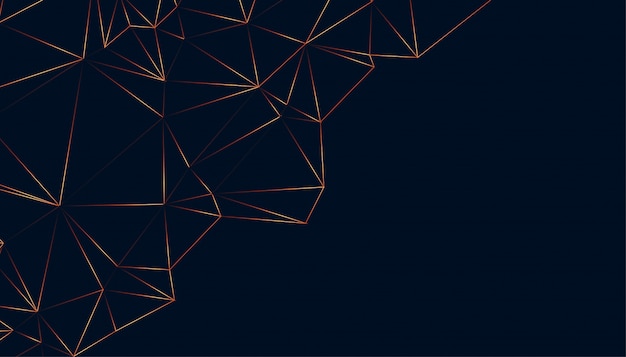 Shiny low poly abstract black background design