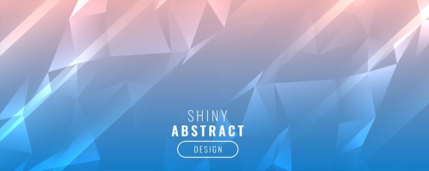 Free vector shiny low poly triangle banner design