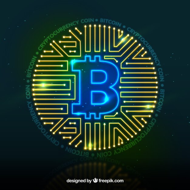 빛나는 현대 bitcoin 배경