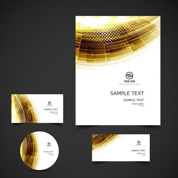 Free vector shiny modern business stationery