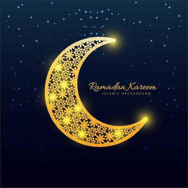 Free vector shiny moon design for ramadan kareem