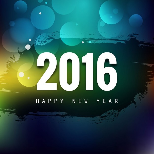 Shiny new year 2016 greeting