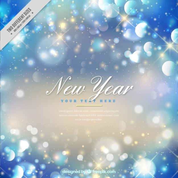 Бесплатное векторное изображение Блестящий новый год фон боке