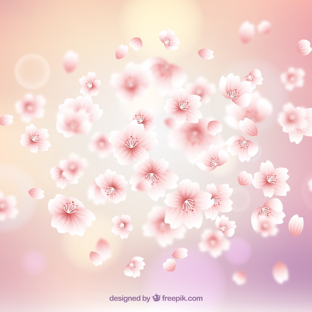 シャイニーピンクの桜の背景