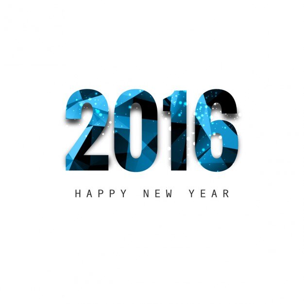 मुफ़्त वेक्टर shiny polygonal new year 2016 text