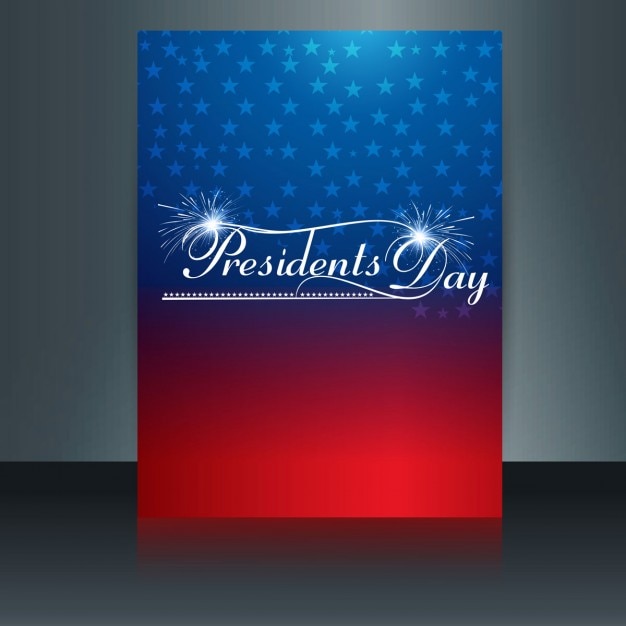 Free vector shiny presidents day card