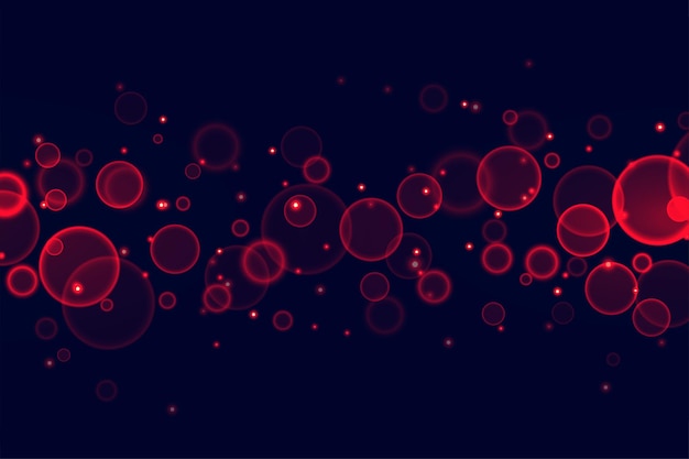 Free vector shiny red bokeh lights background