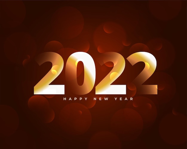 Free vector shiny red golden happy new year 2022 background