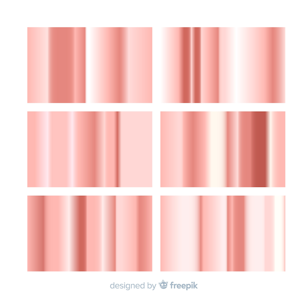 Free vector shiny rose gold gradient collection