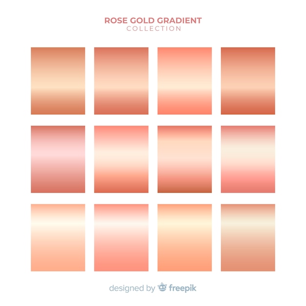 Shiny rose gold gradient collection