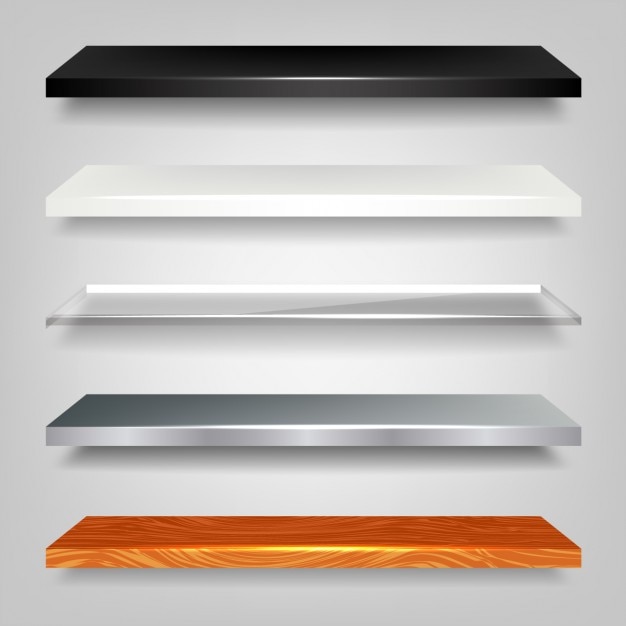 Free vector shiny shelf pack