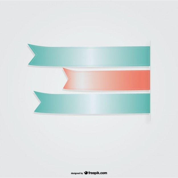 Free vector shiny silk ribbon set