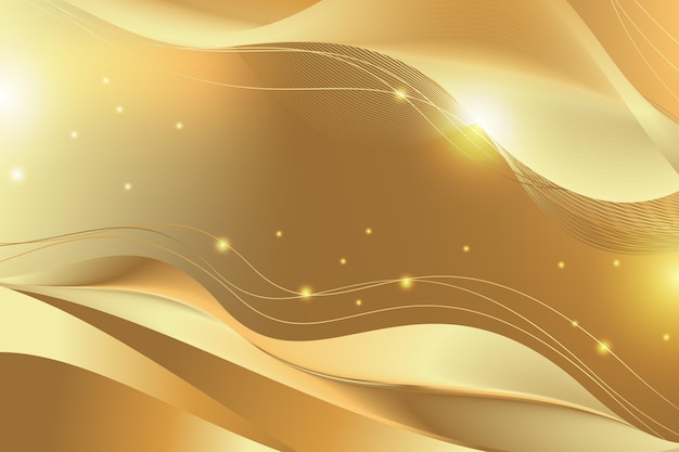 Free vector shiny smooth golden wave background