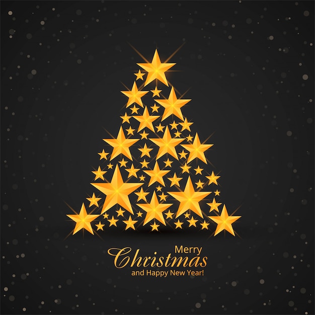 Shiny sparkles creative christmas tree background