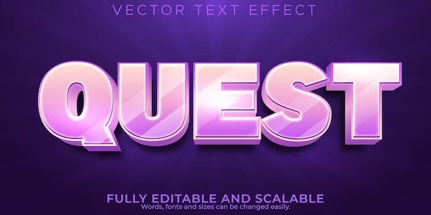 Shiny text effect editable game and soft text style