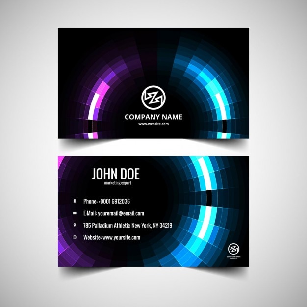 Shiny visiting card design