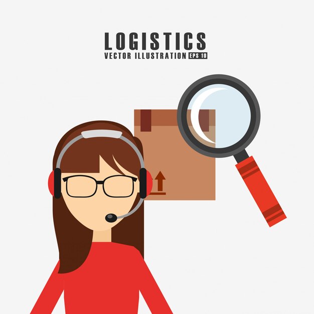 Shipping logistics illustration