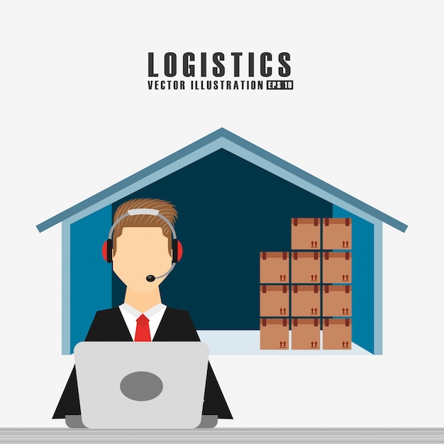 Shipping logistics illustration