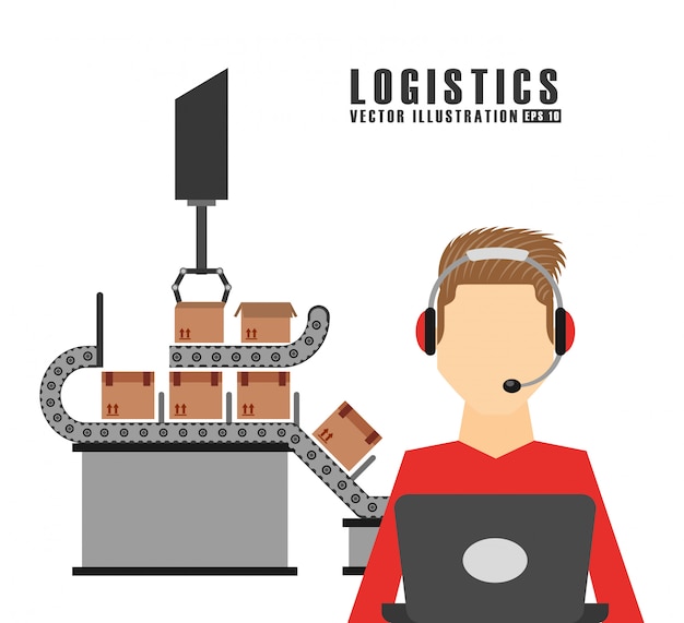 Free vector shipping logistics illustration