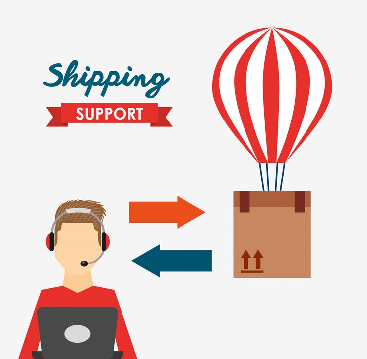 Free Vector shipping support illustration