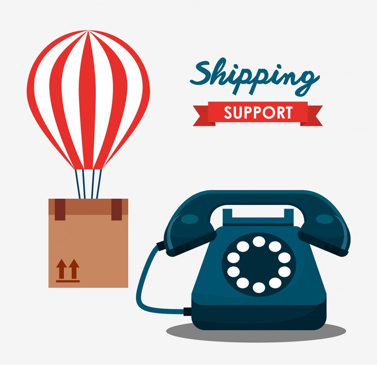 Free Vector shipping support illustration