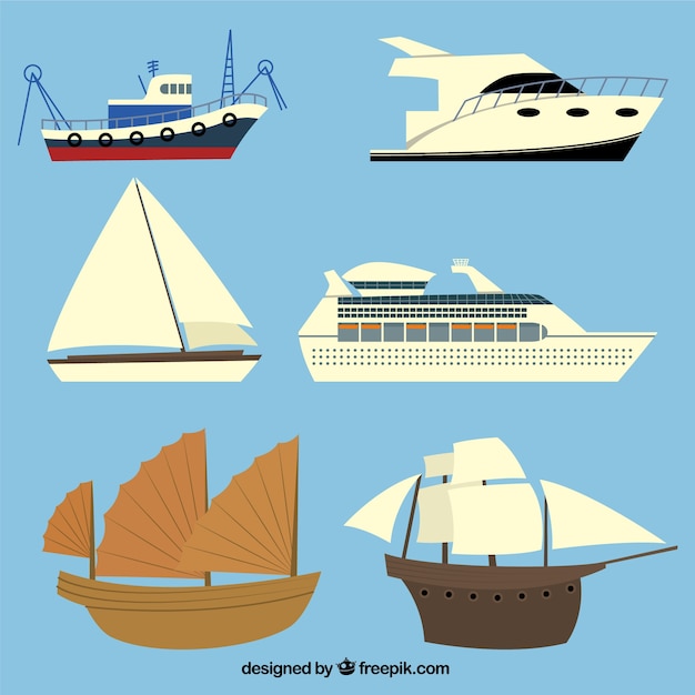 Free vector ships collection