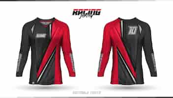 Free vector shirt template, racing jersey design, soccer jersey