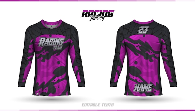 Free vector shirt template, racing jersey design, soccer jersey