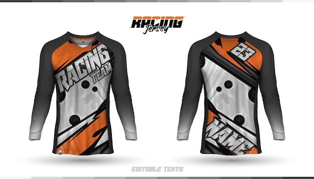 Free vector shirt template, racing jersey design, soccer jersey