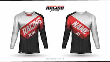 Free vector shirt template, racing jersey design, soccer jersey