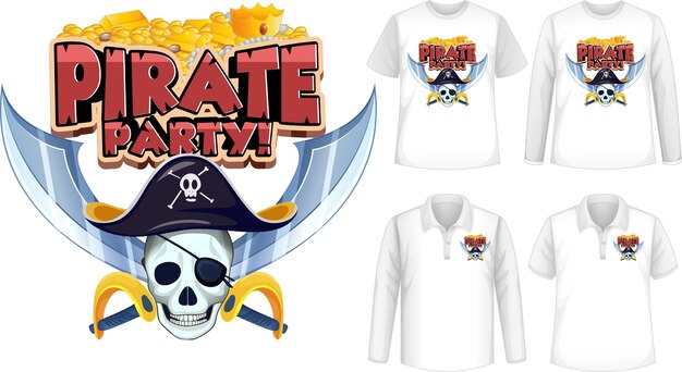 shirt with pirate party icon