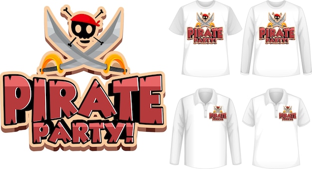 shirt with pirate party icon