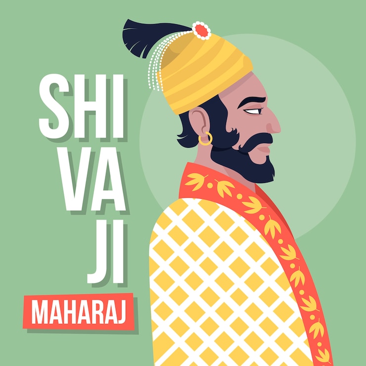 मुफ़्त वेक्टर shivaji maharaj illustration design