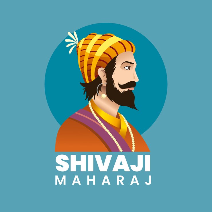 Free Vector shivaji maharaj illustration