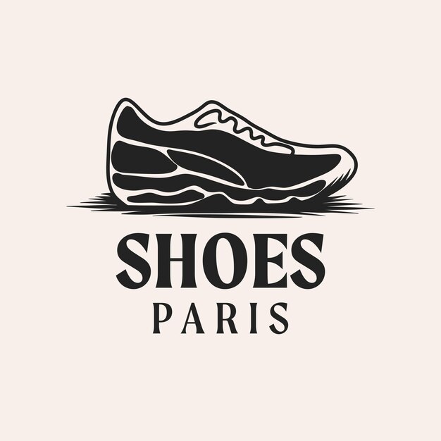 Shoes sport logo design vector illustration