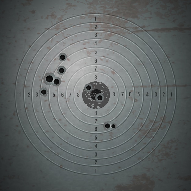 Free vector shooting mark pinpoint composition