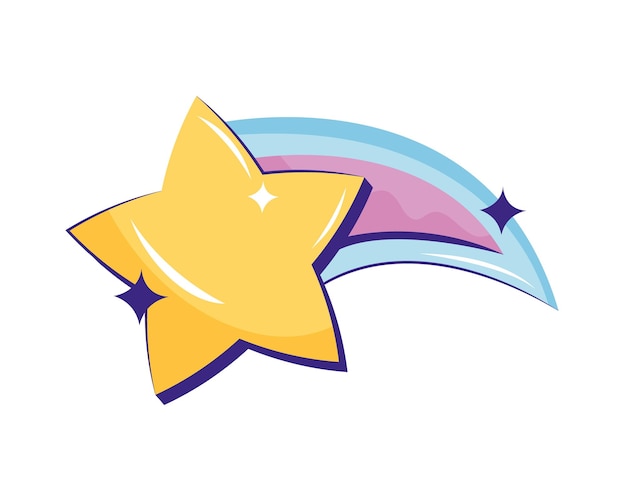 Free vector shooting star design